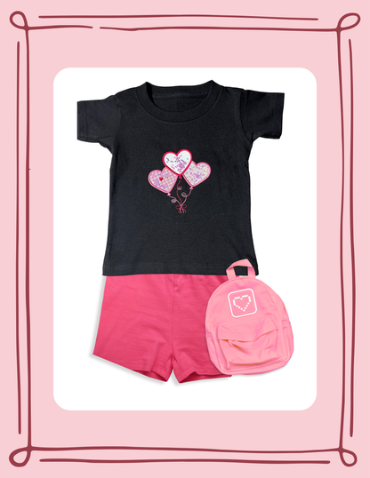 Ballon Hearts - Embroidered T-Shirt or Sweatshirt