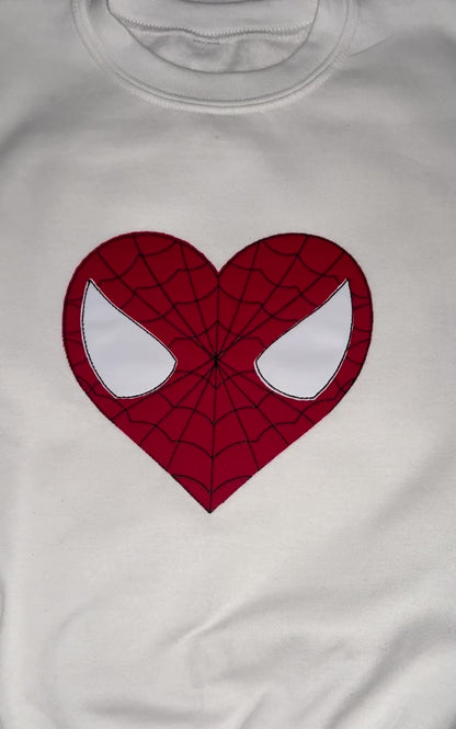 Spidey Heart - Embroidered T-Shirt or Sweatshirt