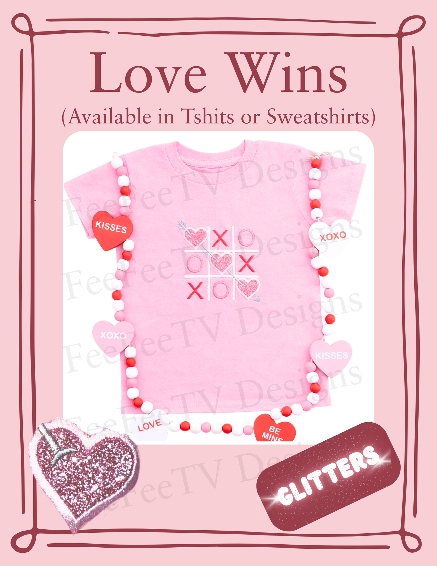 Love Wins - Embroidered T-Shirt or Sweatshirt